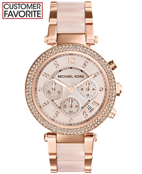 michael kors pink gold watch price|gold watch women's oversized.